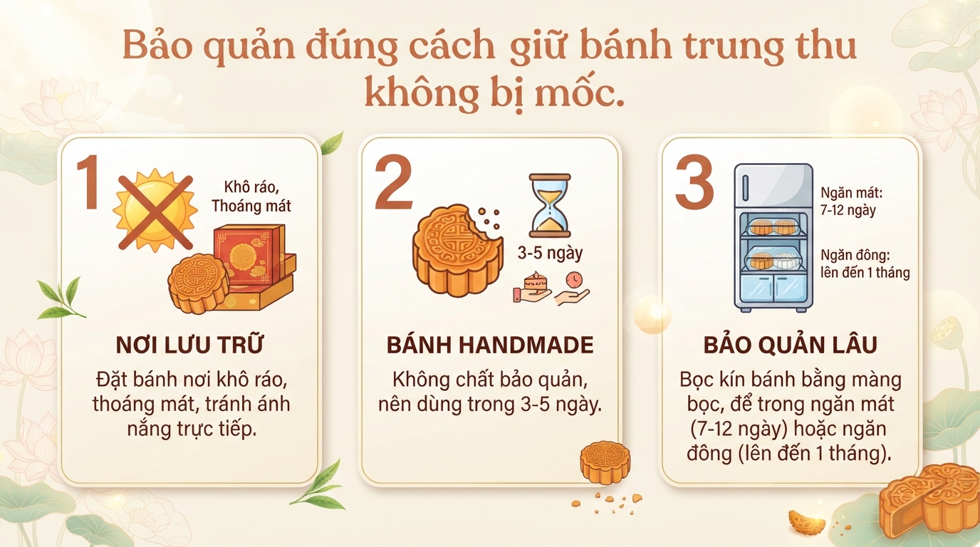 Bánh trung thu mốc ăn được không? Nguyên nhân và xử lý đúng cách