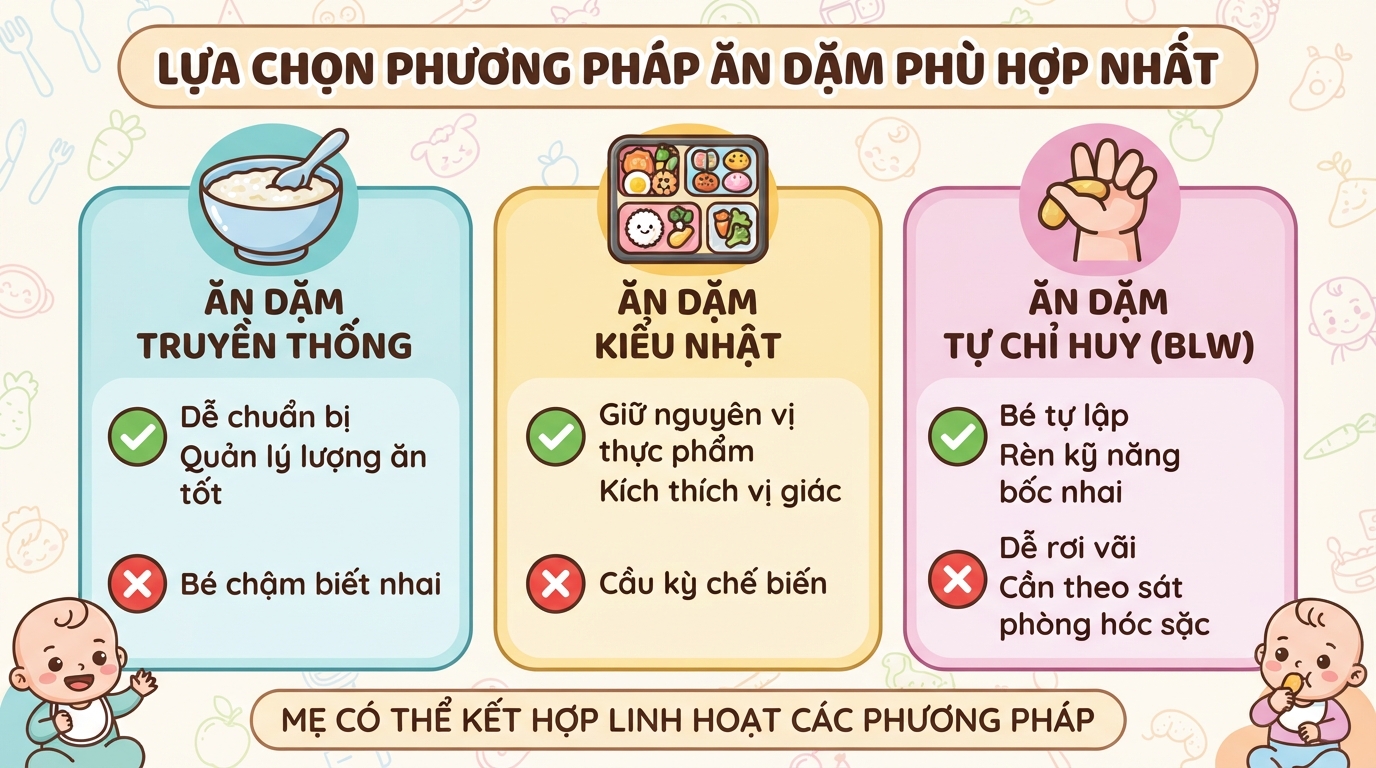 Bé mấy tháng nên ăn dặm? Dấu hiệu cho thấy trẻ đã sẵn sàng