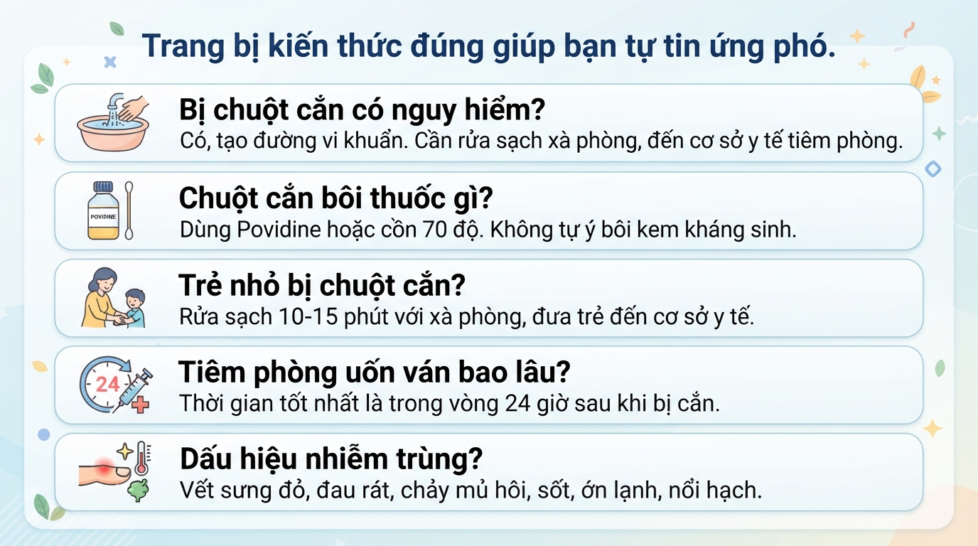 Bị chuột cắn có sao không? Các nguy cơ bệnh lý và hướng dẫn sơ cứu