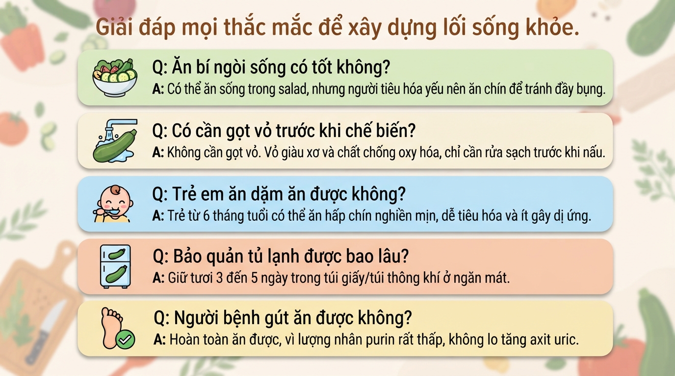 Bí ngòi: giá trị dinh dưỡng, 6 tác dụng sức khỏe và cách dùng