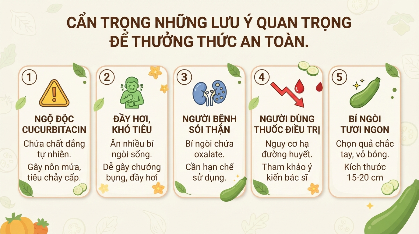 Bí ngòi: giá trị dinh dưỡng, 6 tác dụng sức khỏe và cách dùng