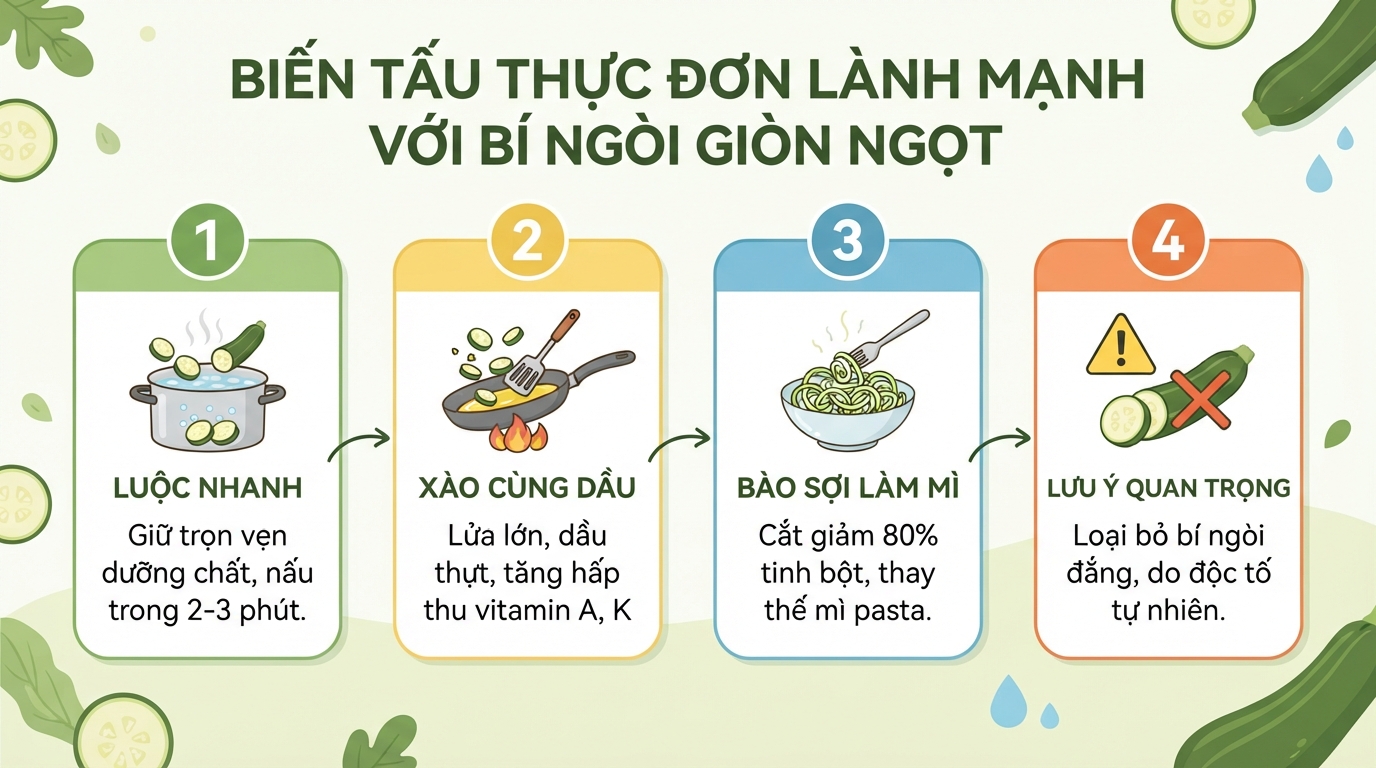 Bí ngòi: giá trị dinh dưỡng, 6 tác dụng sức khỏe và cách dùng
