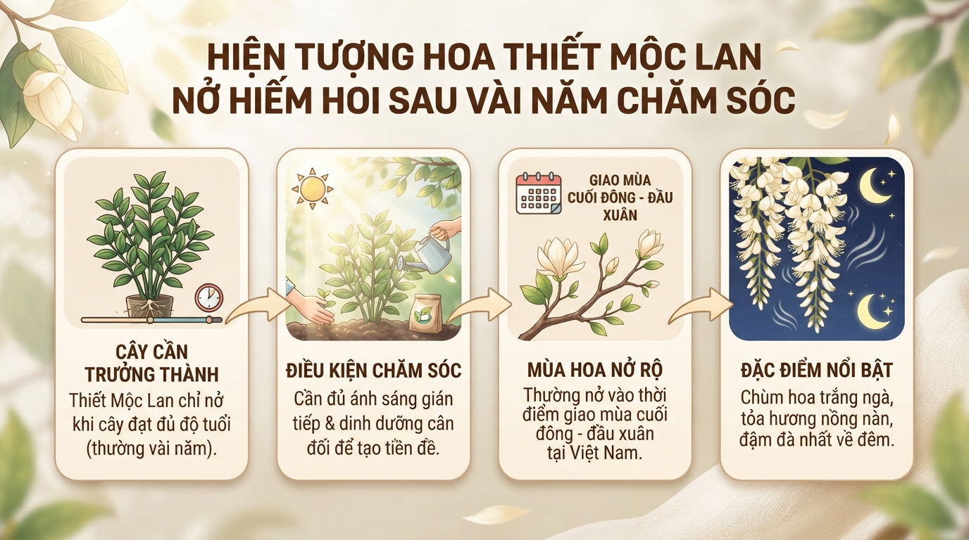 Hoa thiết mộc lan nở báo hiệu điều gì? Ý nghĩa và lưu ý cho sức khỏe