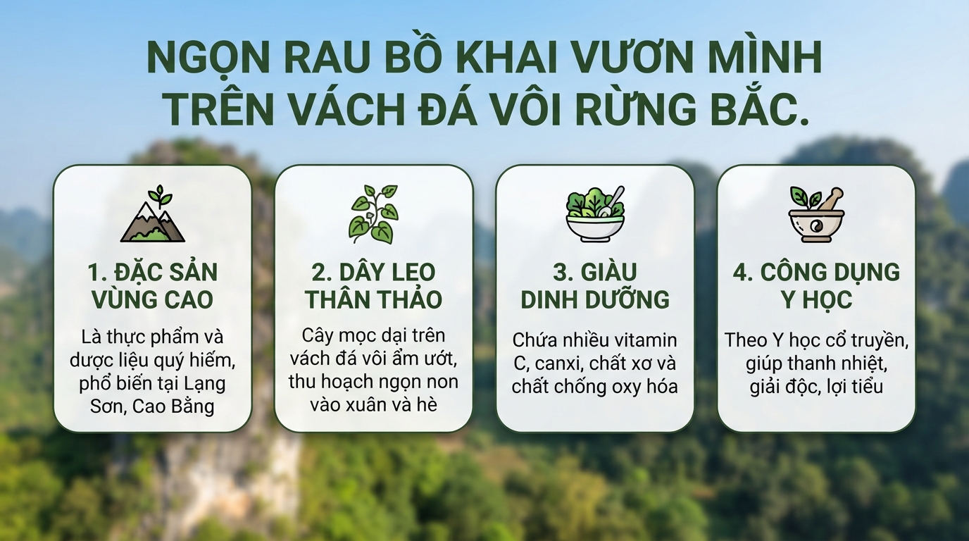 Rau bò khai: 5 tác dụng sức khỏe, cách chế biến và lưu ý khi dùng