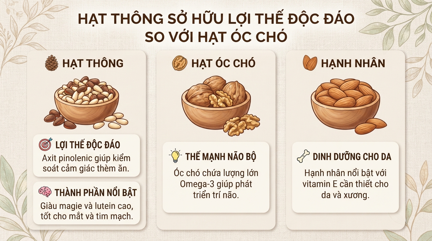 Hạt thông có tác dụng gì? Giá trị dinh dưỡng và cách dùng