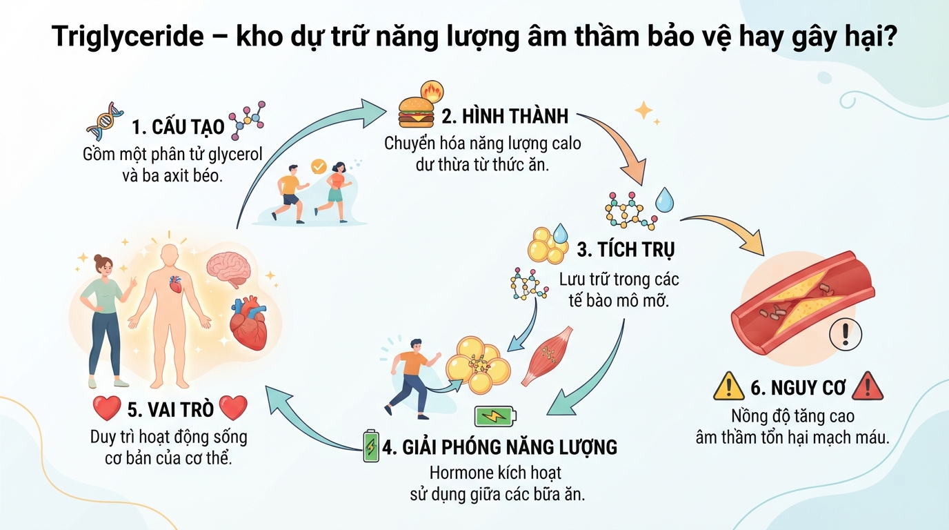 Triglyceride là gì? Ý nghĩa các mức chỉ số mỡ máu và cách kiểm soát