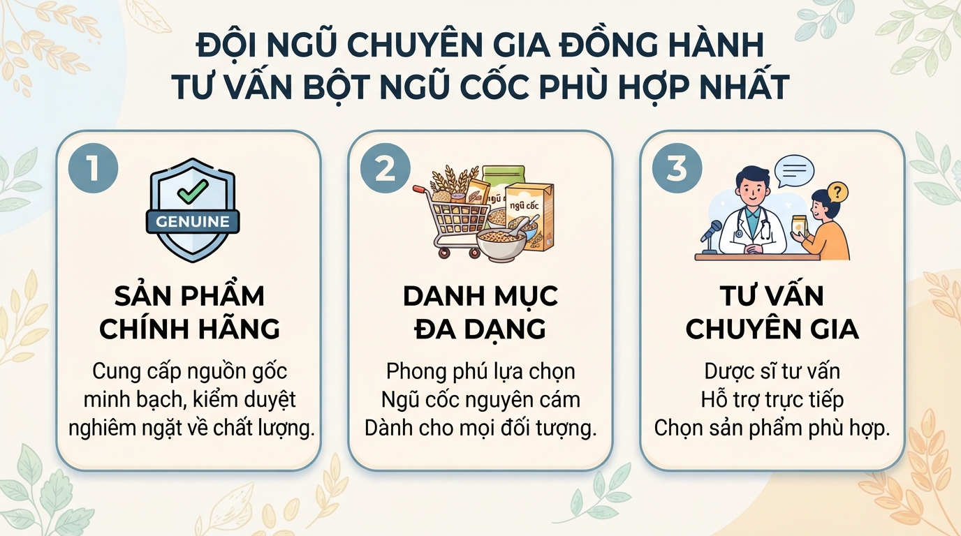 Bột ngũ cốc dinh dưỡng: Lợi ích sức khỏe và cách chọn loại phù hợp