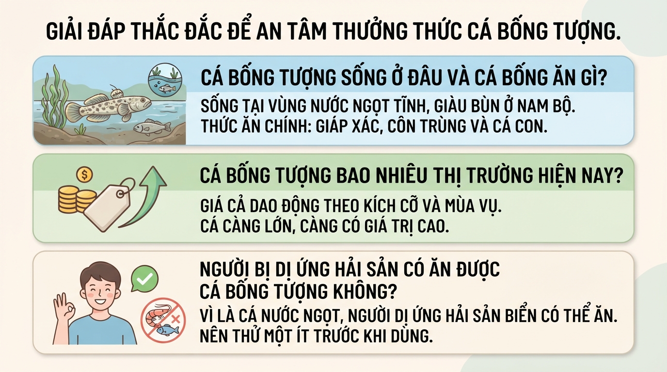 Cá bống tượng: Giá trị dinh dưỡng, công dụng và 5 món ăn bồi bổ sức khỏe