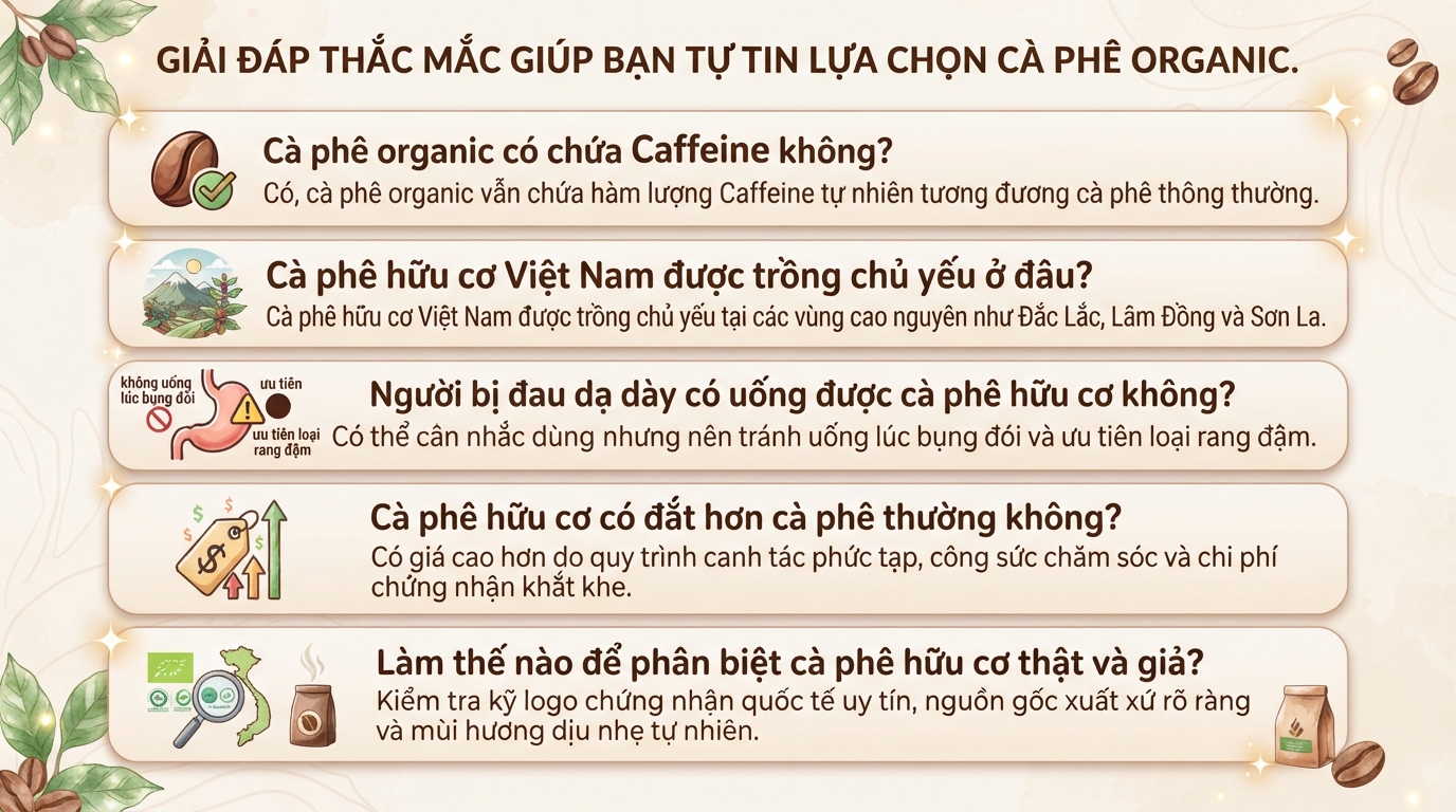 Cà phê organic là gì? Lợi ích sức khỏe và cách phân biệt