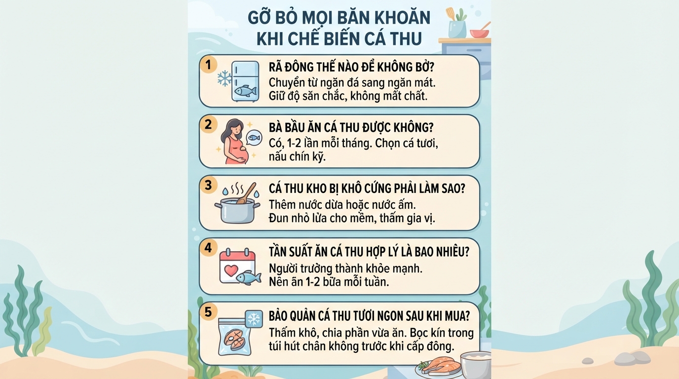 Cá thu làm gì ngon? Gợi ý 7 món giàu dinh dưỡng cho bữa cơm gia đình