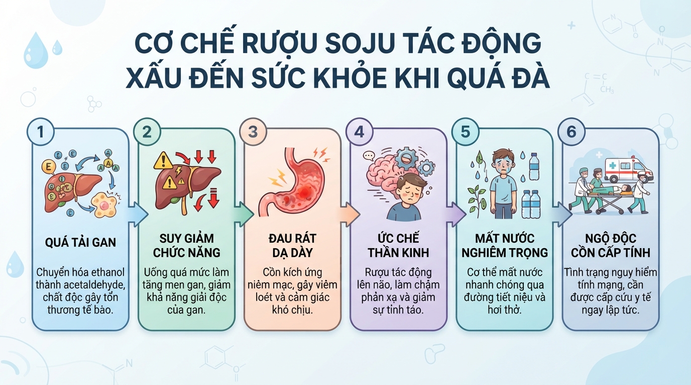 Soju là loại rượu đặc trưng của quốc gia nào và chứa bao nhiêu độ cồn
