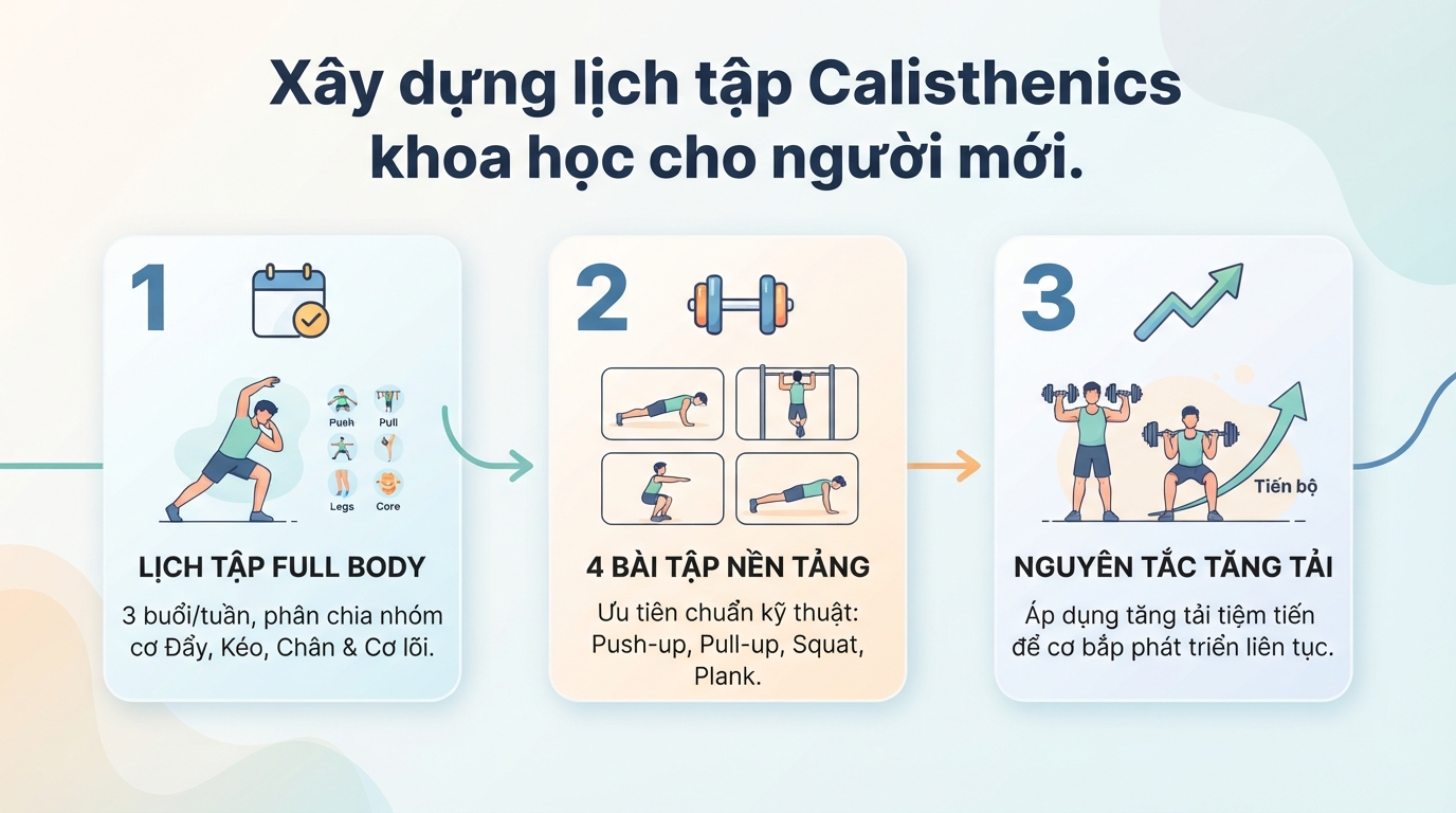 Calisthenics là gì? Lợi ích sức khỏe và lịch tập cho người mới bắt đầu