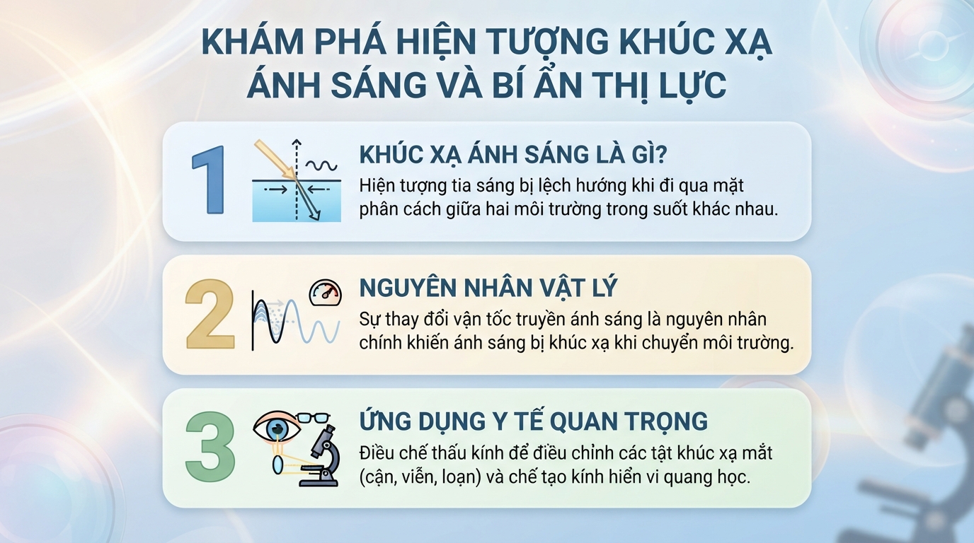 Khúc xạ ánh sáng là gì? Nguyên lý của hiện tượng khúc xạ