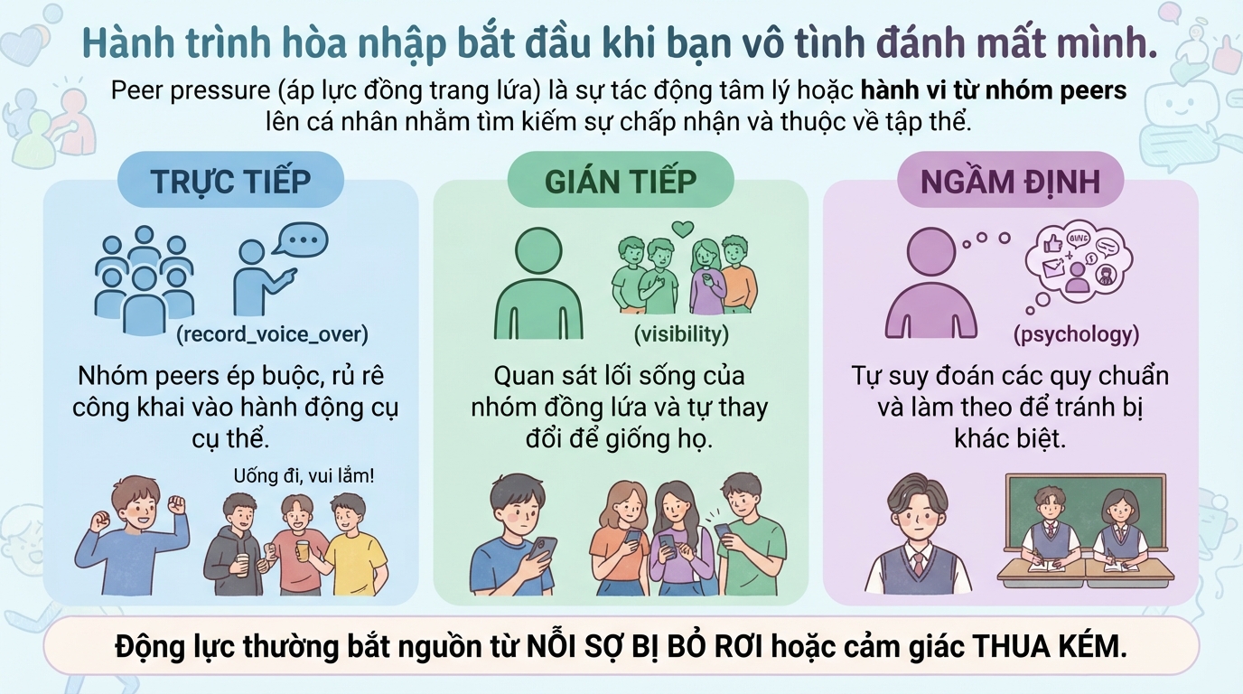 Peer pressure là gì? Dấu hiệu, tác hại và cách vượt qua