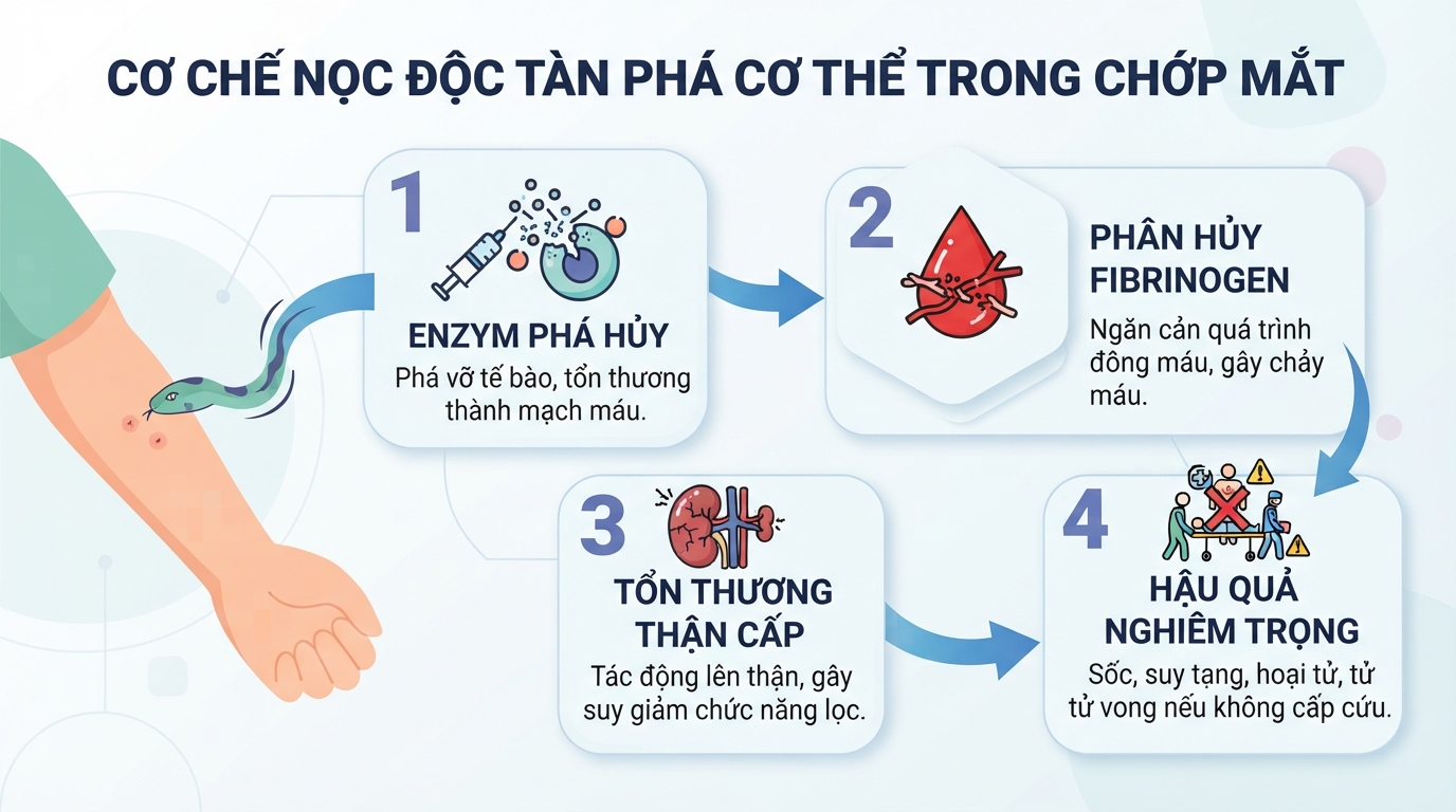 Rắn lục đuôi đỏ có độc không? Triệu chứng và cách sơ cứu