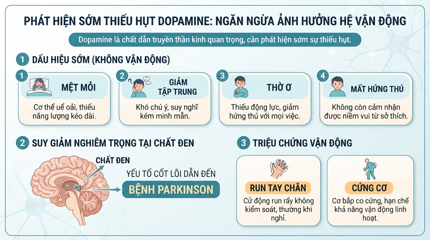 Các dấu hiệu thiếu hụt cần được phát hiện sớm để tránh ảnh hưởng hệ vận động.
