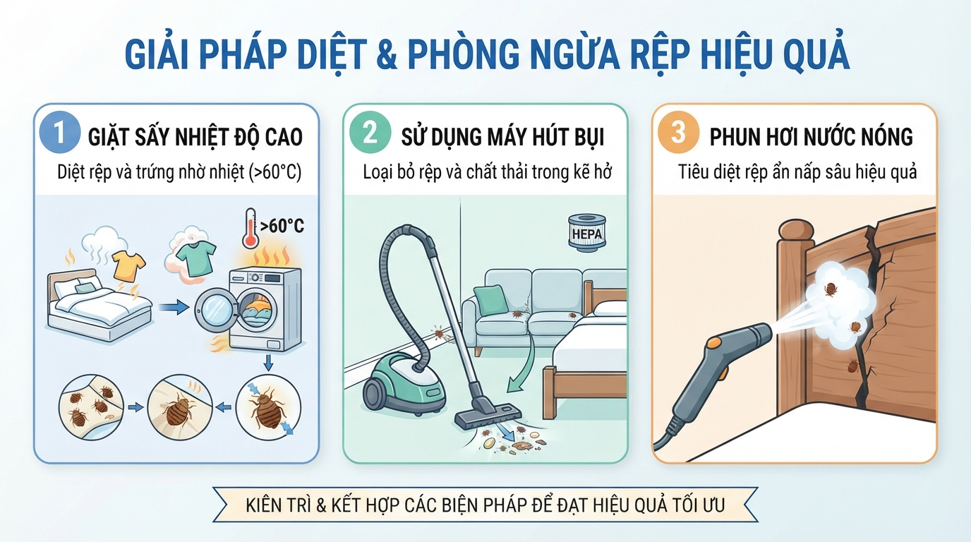 Các giải pháp vệ sinh nhiệt độ cao và diệt trừ sinh học.