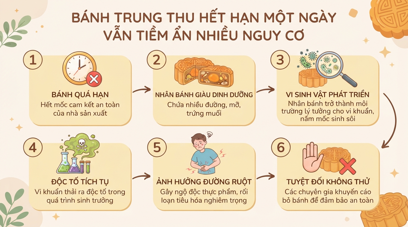 Bánh trung thu hết hạn có ăn được không?