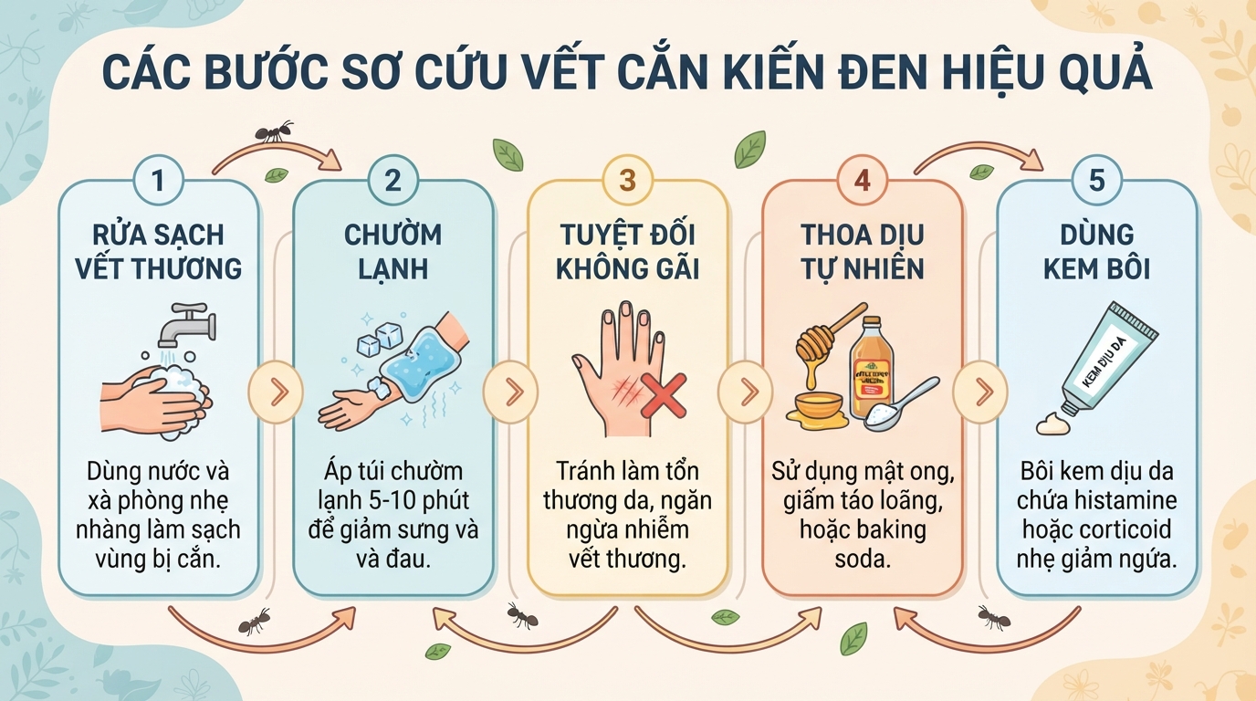 Kiến đen có độc không? Cách xử trí khi bị kiến đen cắn và mẹo đuổi kiến