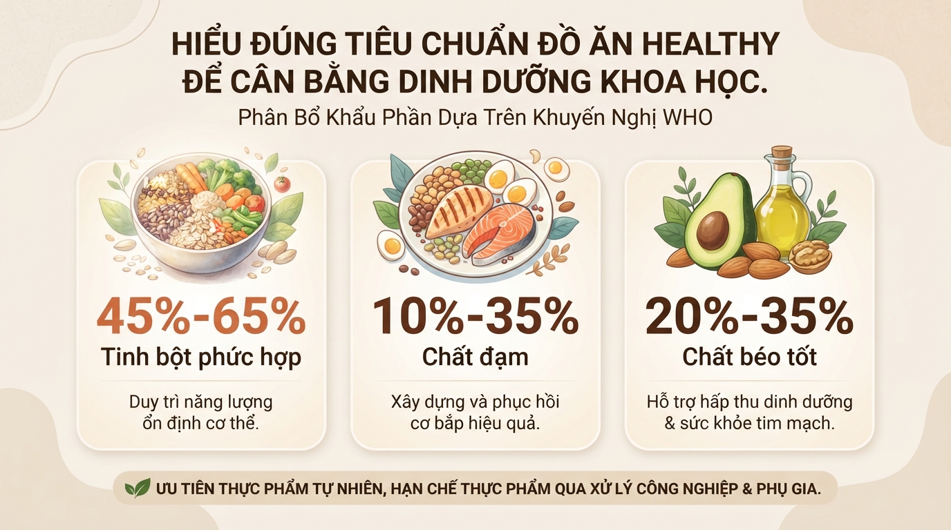 Đồ ăn healthy là gì? Gợi ý thực đơn cân bằng, dễ áp dụng