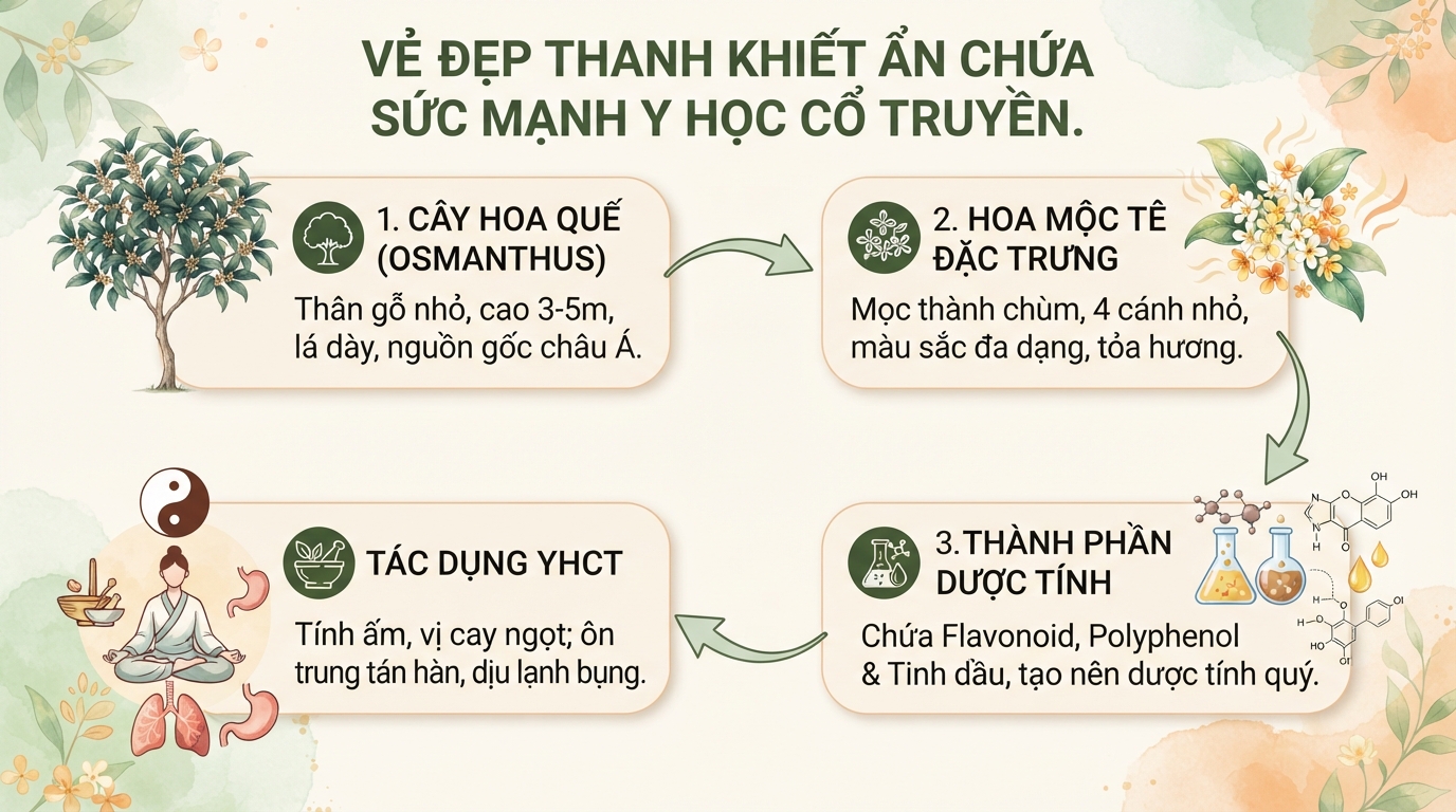 Hoa quế (mộc tê): Tác dụng và cách dùng trà an toàn
