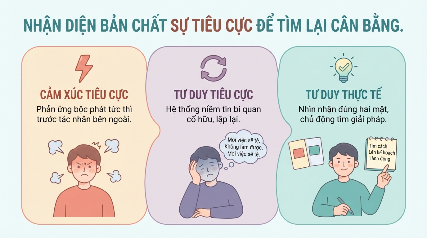 Suy nghĩ tiêu cực là gì? Tác động đến sức khỏe và 6 cách cải thiện
