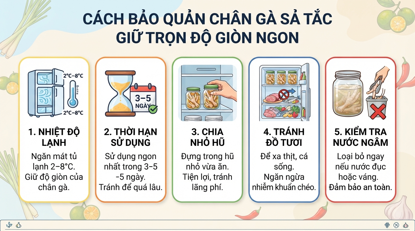 Cách làm chân gà sả tắc giòn ngon, không bị đắng chuẩn vị tại nhà