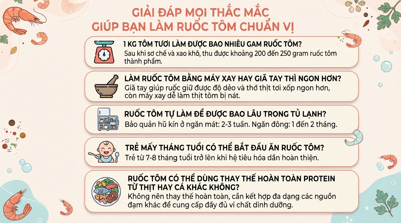 Cách làm ruốc tôm thơm ngon, bông mịn và giữ trọn dinh dưỡng