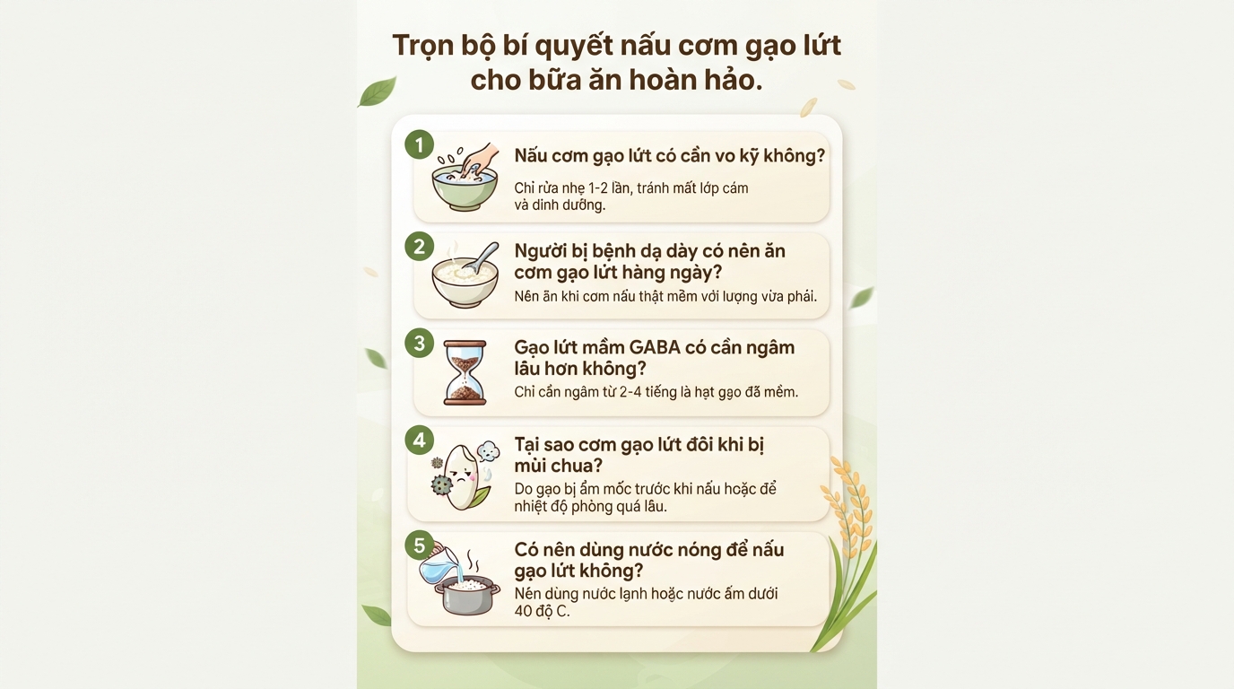Cách nấu cơm gạo lứt dẻo mềm, không bị cứng và giữ dinh dưỡng