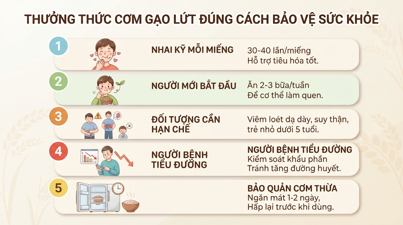 Cách nấu cơm gạo lứt dẻo mềm, không bị cứng và giữ dinh dưỡng