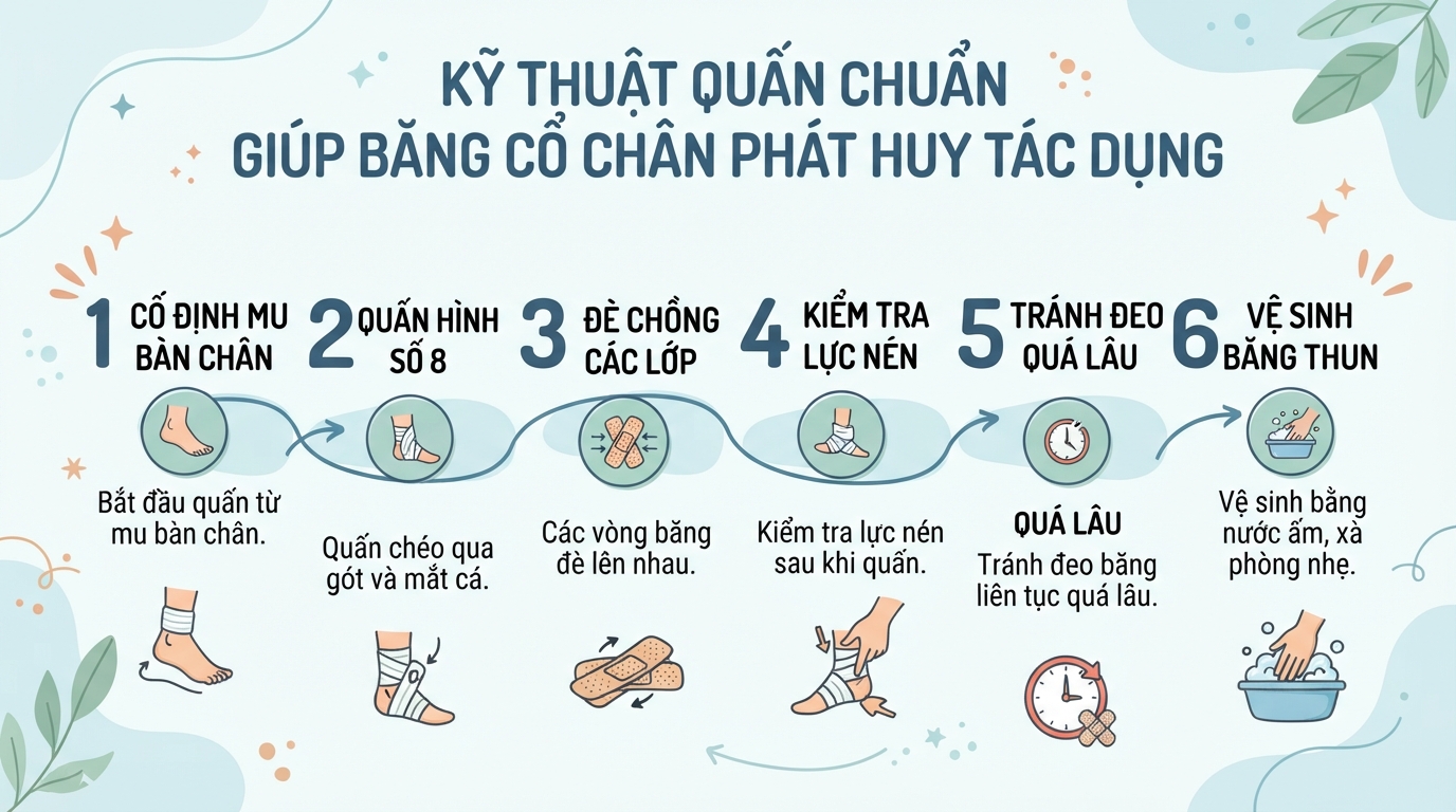 Băng cổ chân: Cách chọn, sử dụng và khi nào cần đi khám?
