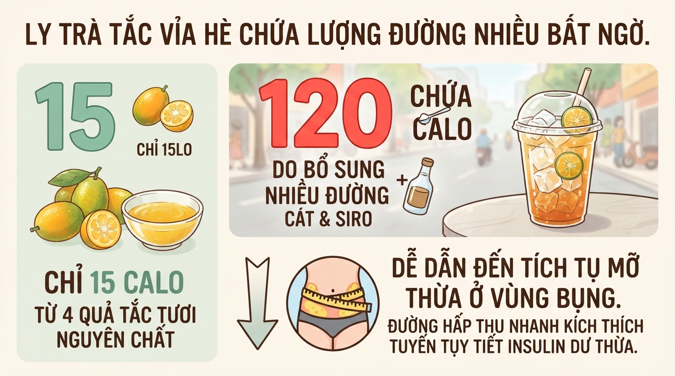 1 ly trà tắc bao nhiêu calo? Uống trà tắc mỗi ngày có tốt không?
