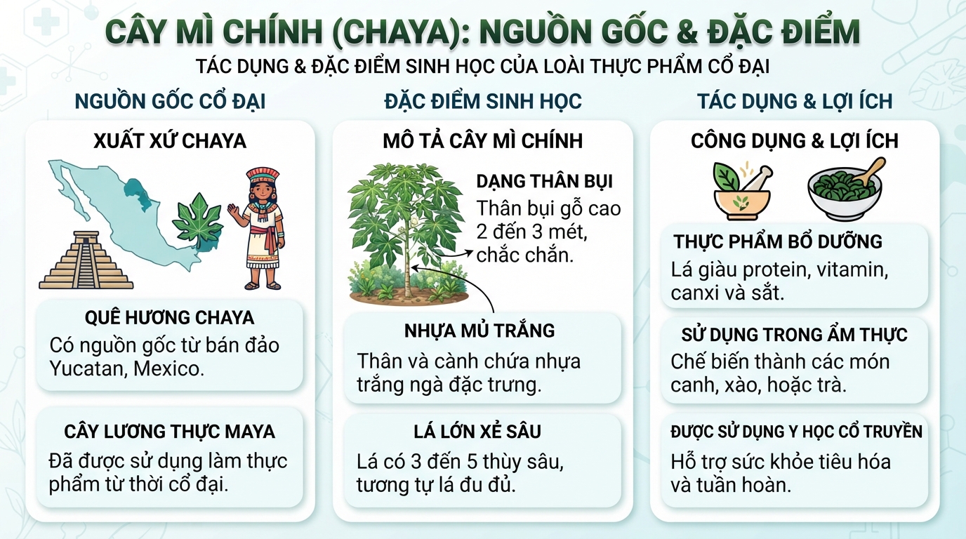 Cây mì chính có tác dụng gì và nguồn gốc từ loài thực phẩm Mexico cổ đại.