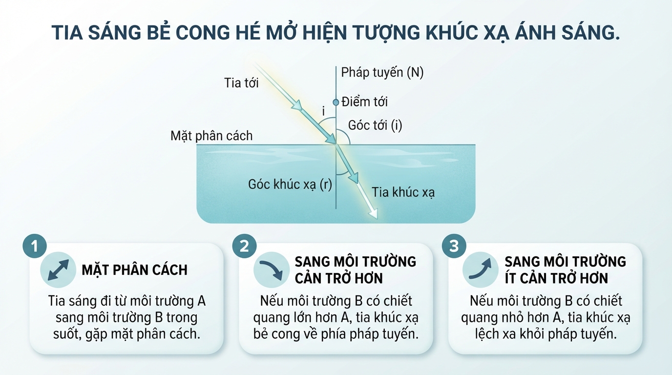Khúc xạ ánh sáng là gì? Nguyên lý của hiện tượng khúc xạ