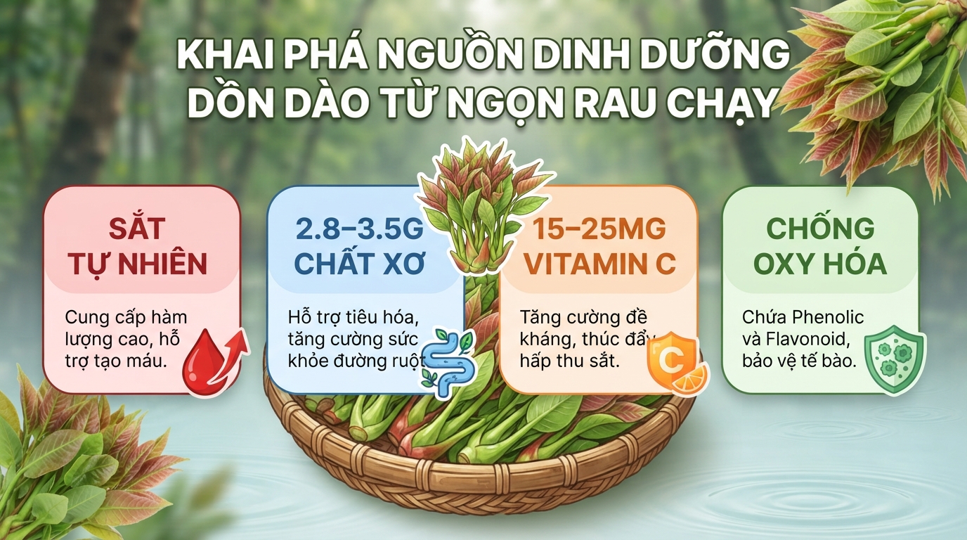 Rau chạy (đọt choại) là rau gì? 5 tác dụng sức khỏe và lưu ý dùng