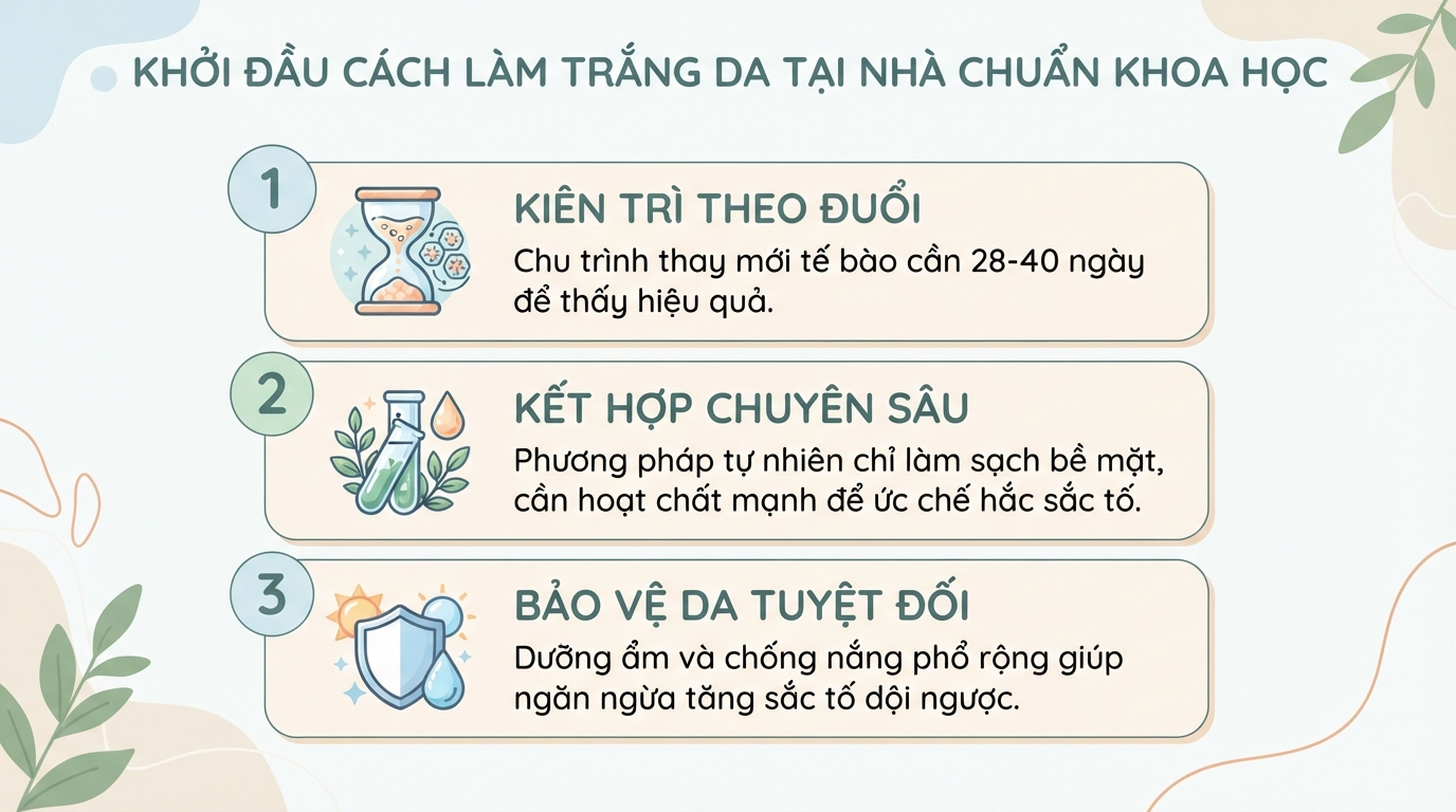 9 cách làm trắng da tại nhà khoa học giúp da bật tông sáng khỏe