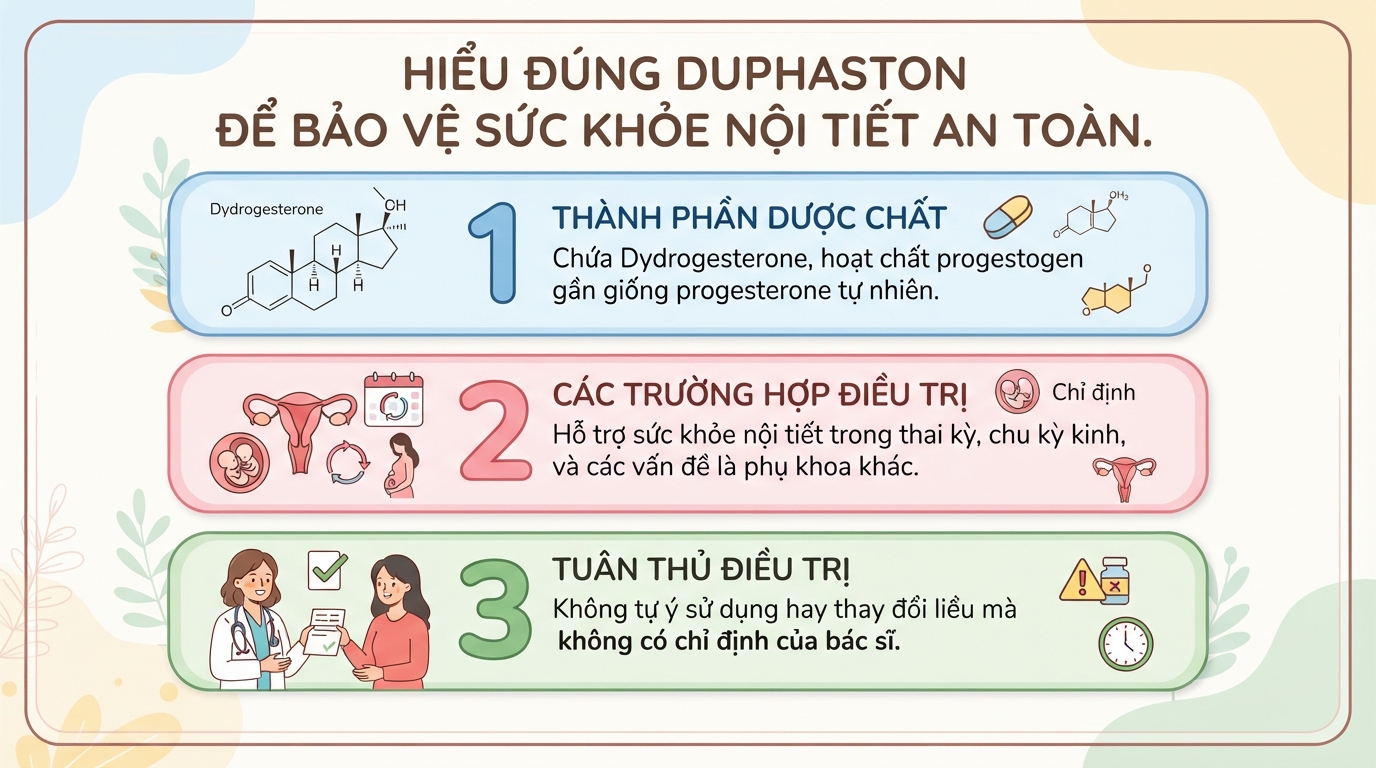 Duphaston 10mg: Công dụng, liều dùng và lưu ý khi sử dụng