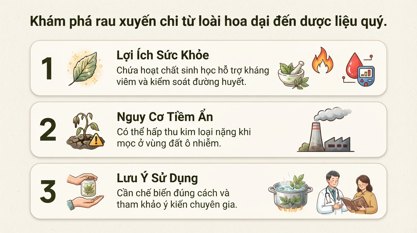 Tác hại của rau xuyến chi và những đối tượng cần thận trọng