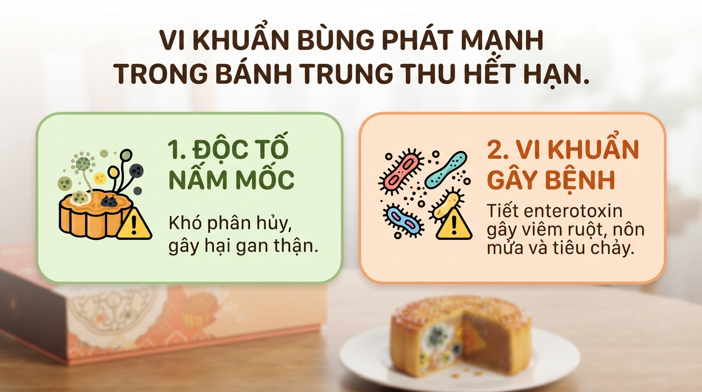 Bánh trung thu hết hạn có ăn được không?