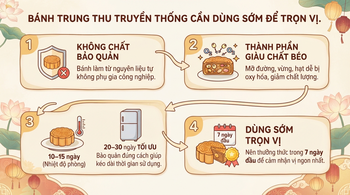 Bánh trung thu để được bao lâu? Cách bảo quản bánh an toàn