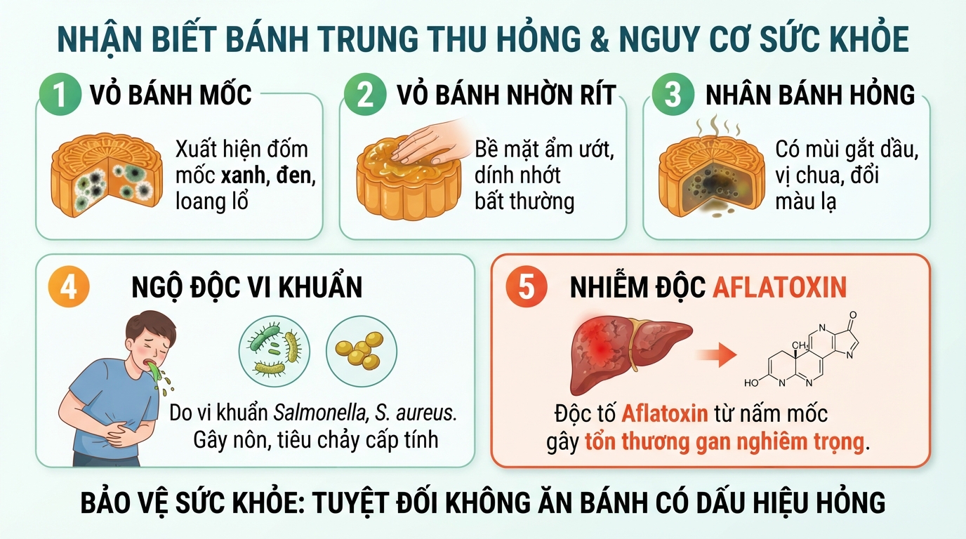 Độc tố Aflatoxin từ nấm mốc trên các loại hạt có thể gây tổn thương gan.