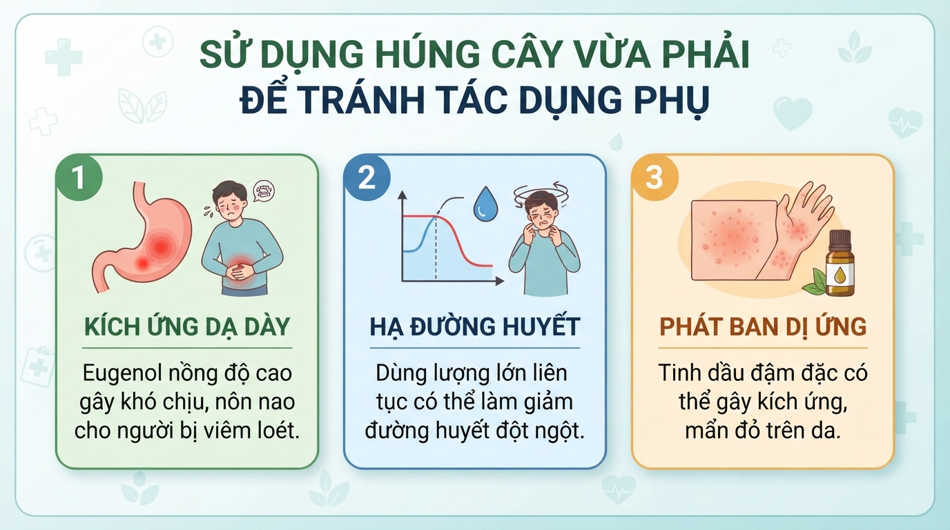 Dùng liều lượng vừa phải giúp ngăn ngừa kích ứng dạ dày và hiện tượng hạ đường huyết đột ngột.