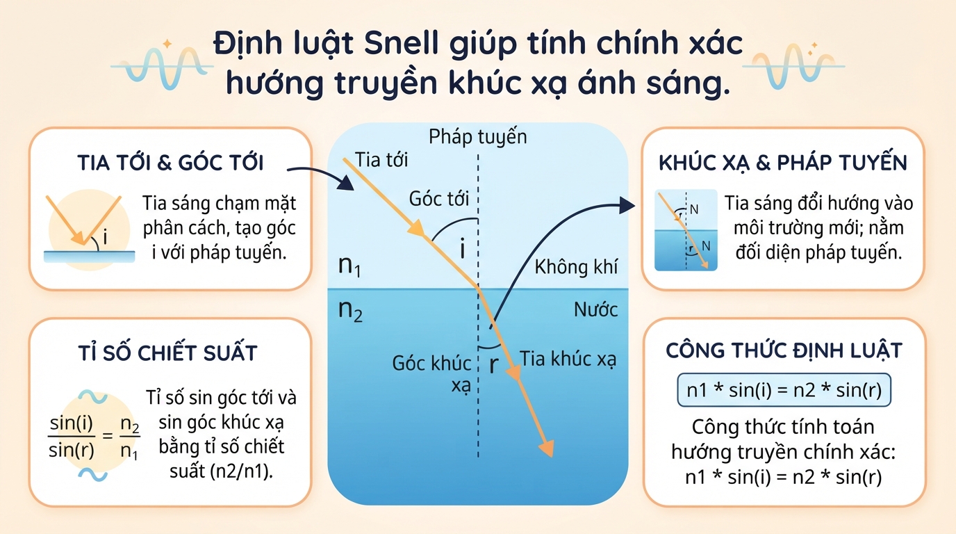 Khúc xạ ánh sáng là gì? Nguyên lý của hiện tượng khúc xạ