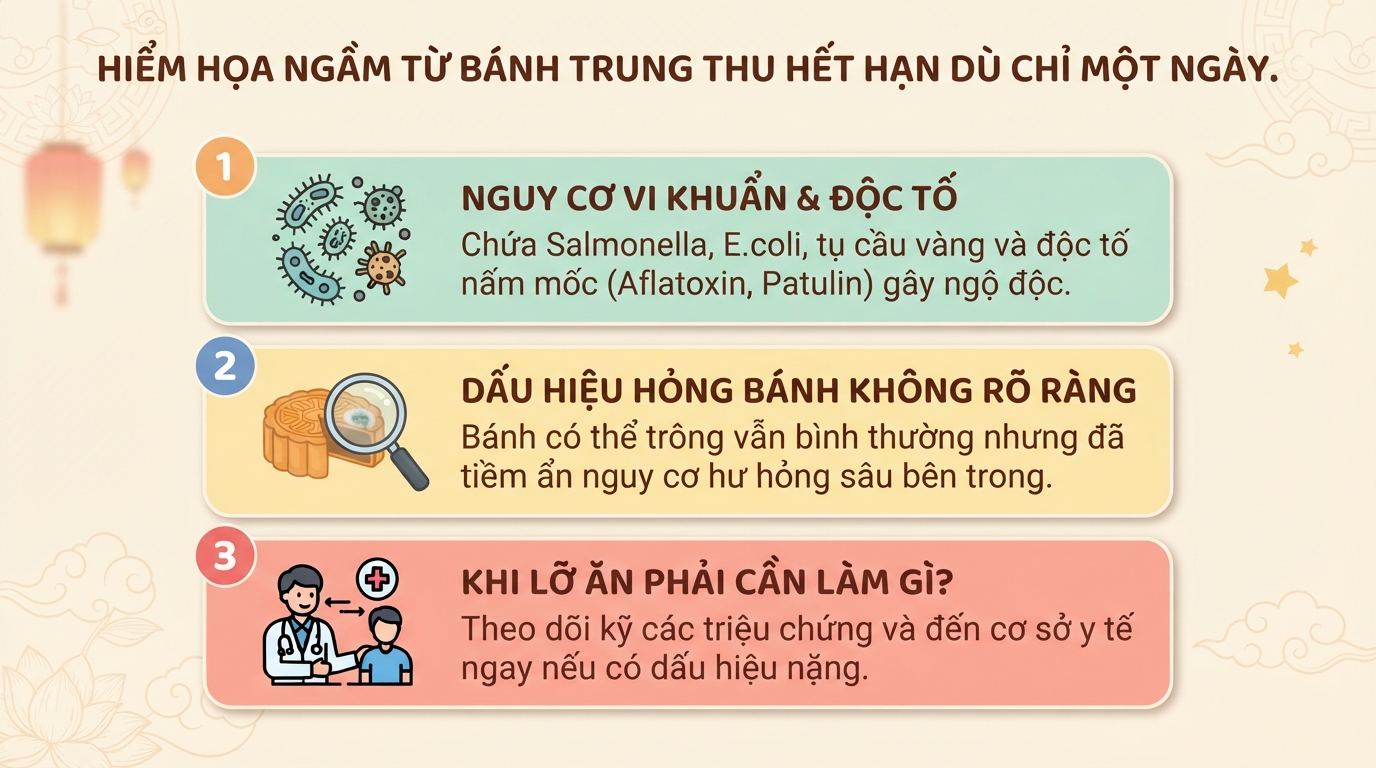 Bánh trung thu hết hạn có ăn được không?