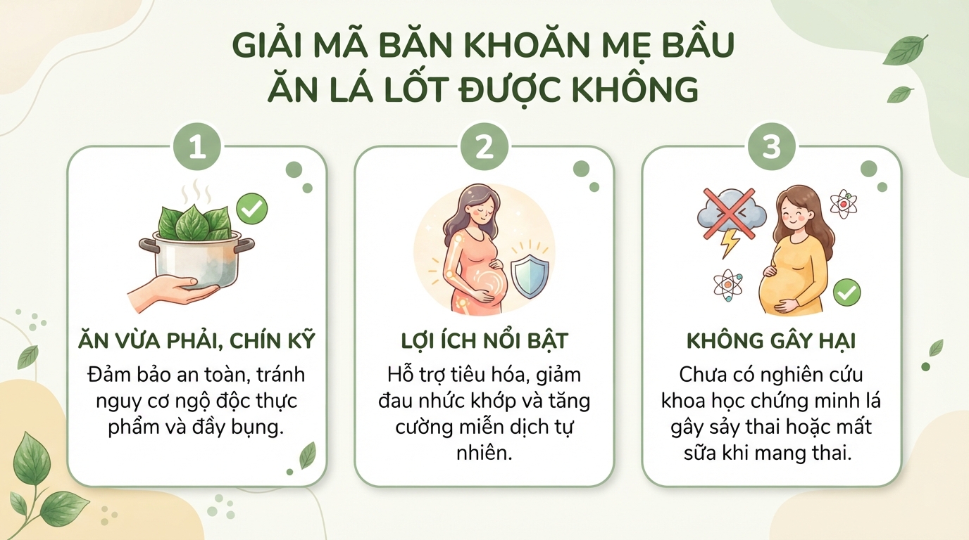 Mẹ bầu ăn lá lốt được không? Lợi ích và lưu ý cần biết