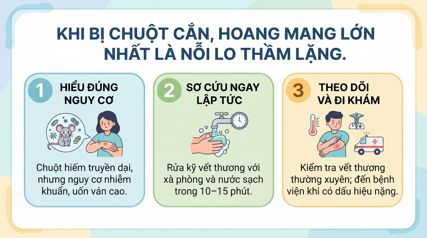 Bị chuột cắn có sao không? Các nguy cơ bệnh lý và hướng dẫn sơ cứu