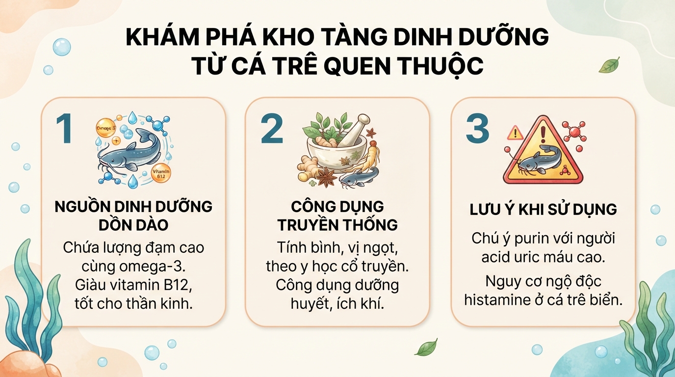 Cá trê có tác dụng gì? Giá trị dinh dưỡng và và lưu ý khi ăn