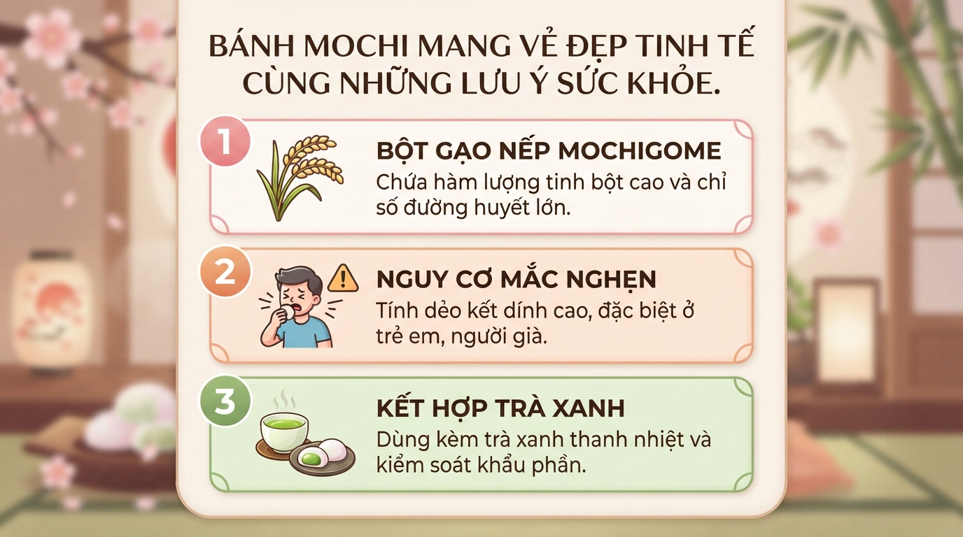 Bánh mochi: cách làm chuẩn dẻo ngon và lưu ý sức khỏe khi ăn