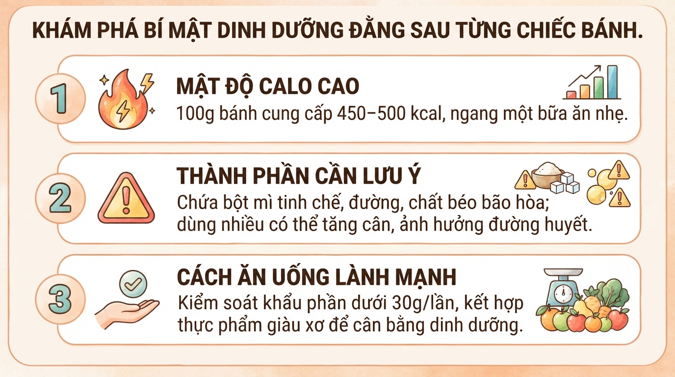 Bánh Cosy bao nhiêu calo? Cách ăn bánh quy Cosy kiểm soát cân nặng