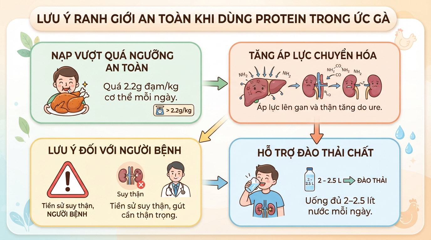 Ức gà chứa bao nhiêu protein? Giá trị dinh dưỡng và cách dùng hợp lý